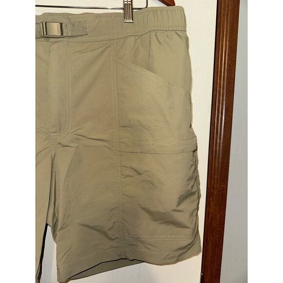 Eddie Bauer Ripstop Tech Shorts Mens Green Cargo Belted Hiking Outdoor Size XL - Picture 6 of 15